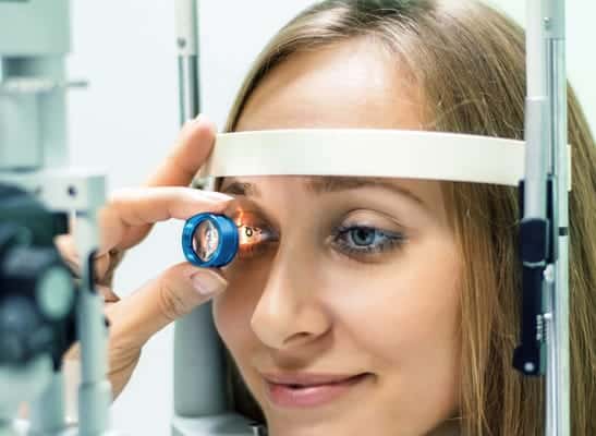 Woman Having an Eye Exam