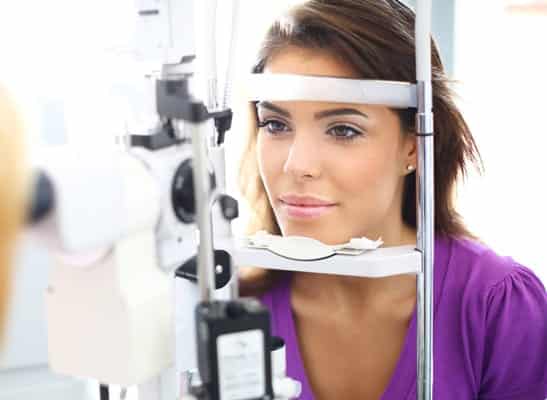 Woman Having an Eye Exam