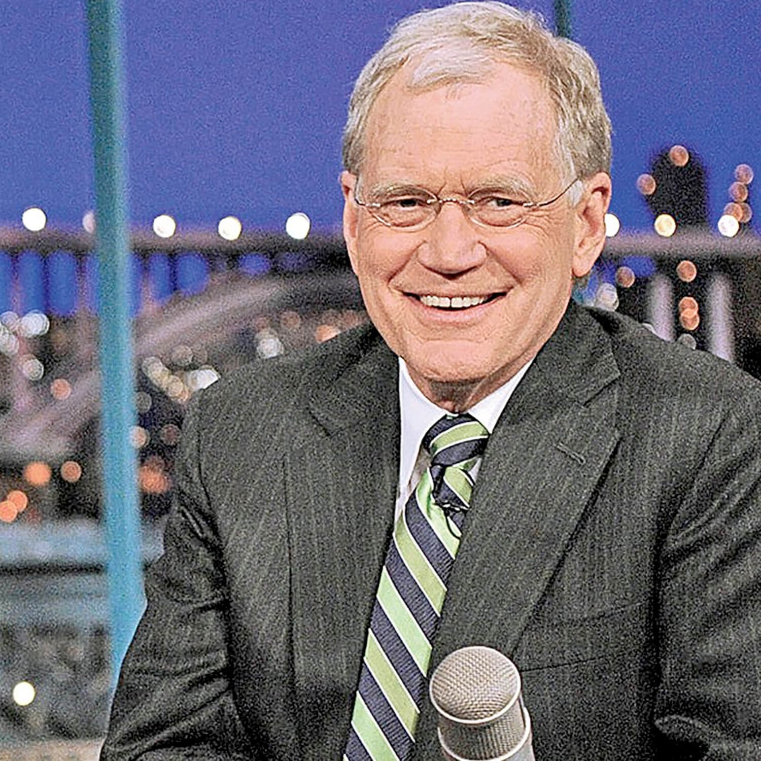 David Letterman in a Grey Suit Portrait