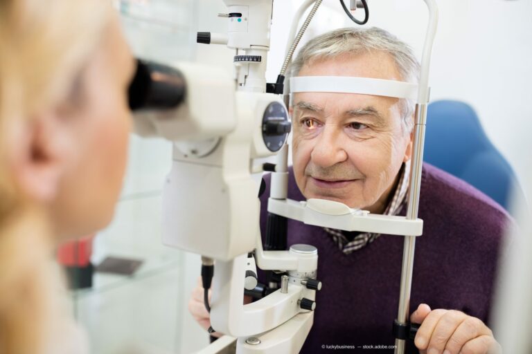 Man having his eye examined