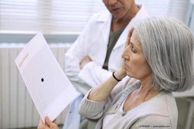 Woman having her vision checked