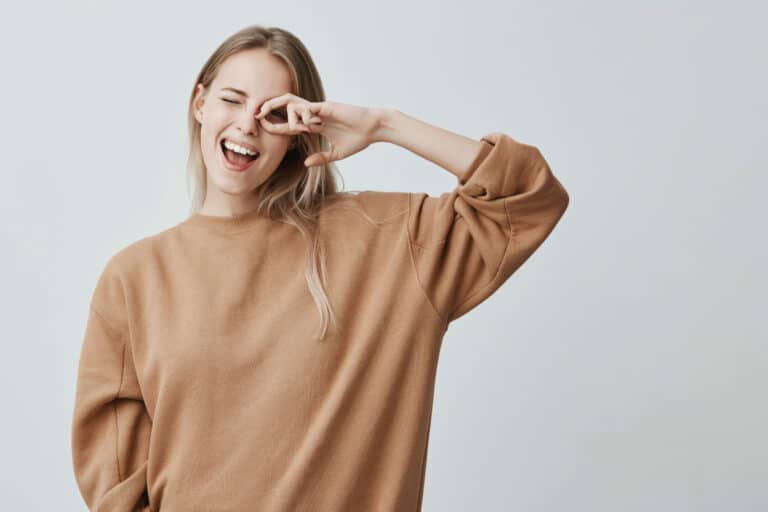 Cheerful female student