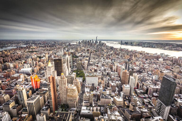 Top view of New York City