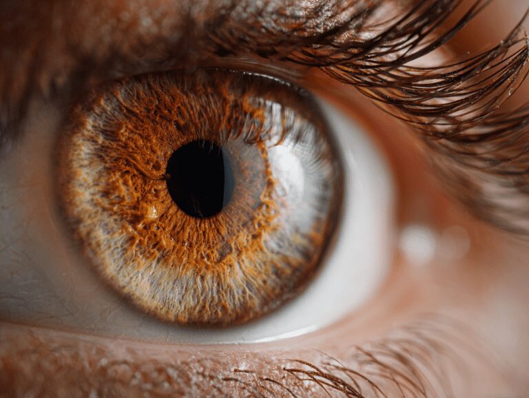 Close-up of a brown human eye.
